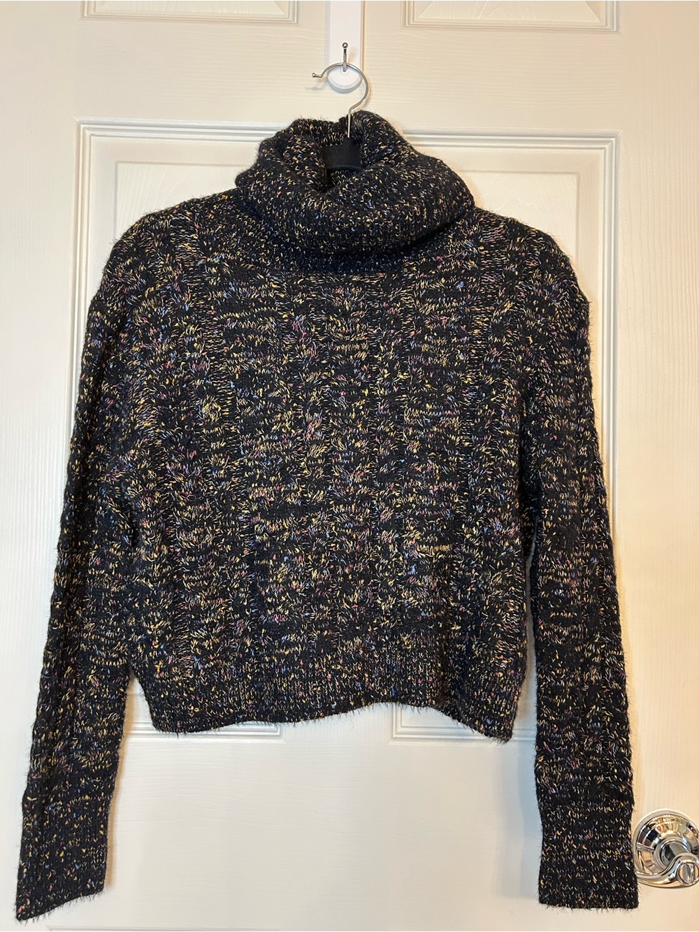 Zara Black Speckled Turtleneck Sweater (Bin A2–065)